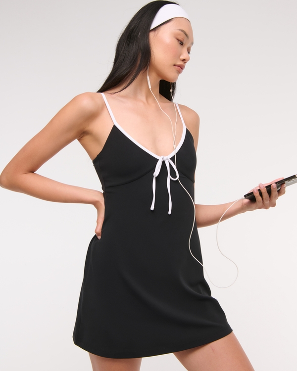 YPB studioFLEX Cami Mini Dress, Black view 1