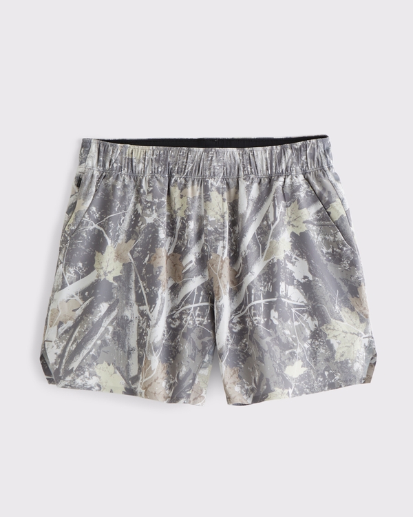 YPB motionTEK Lined Ready Short, Gray Camo view 1