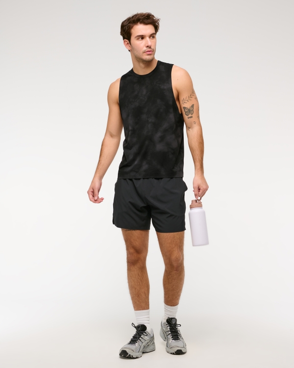 YPB Active Cotton-Blend Graphic Tank, Black Wash view 2
