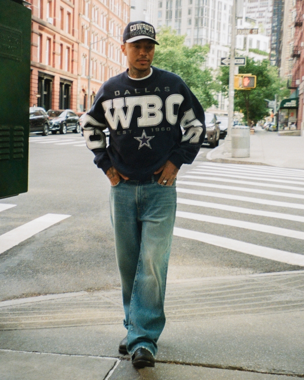 Dallas Cowboys Graphic Crew Sweatshirt, Sapphire view 1