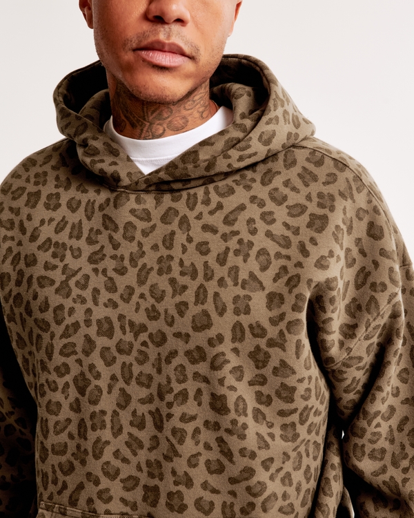 Essential Popover Hoodie, Light Brown Pattern view 2