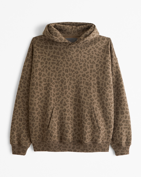 Essential Popover Hoodie, Light Brown Pattern view 1