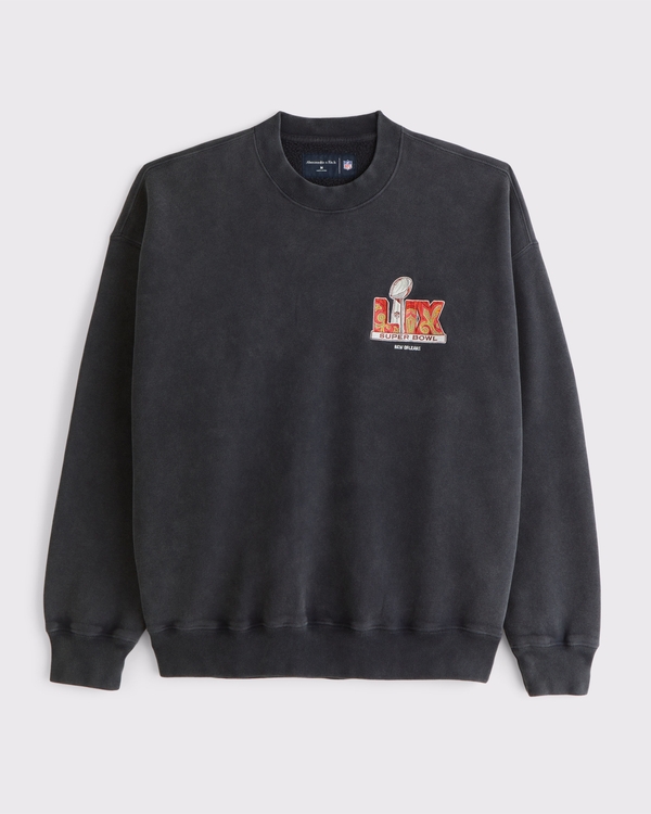 Super Bowl Graphic Crew Sweatshirt, Black view 2