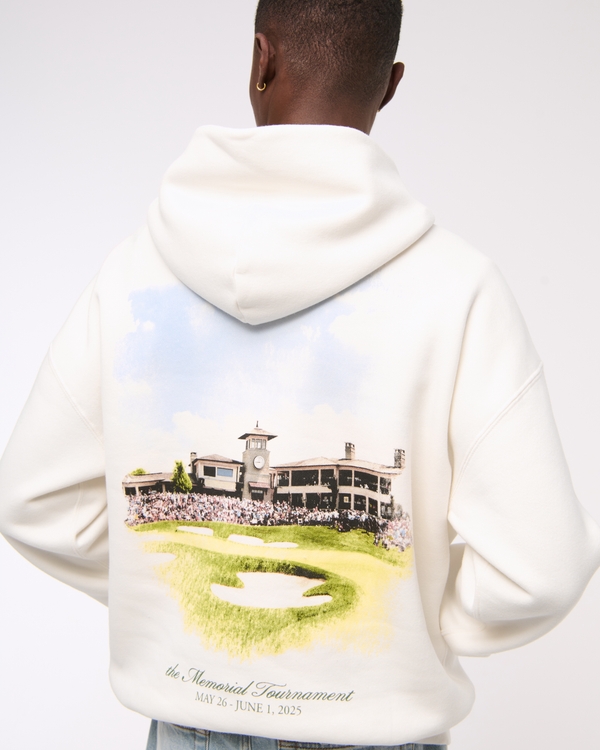 Memorial Tournament Graphic Popover Hoodie, Cream view 1