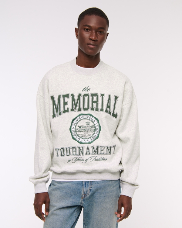 Memorial Tournament Graphic Crew Sweatshirt, Light Heather Gray view 1