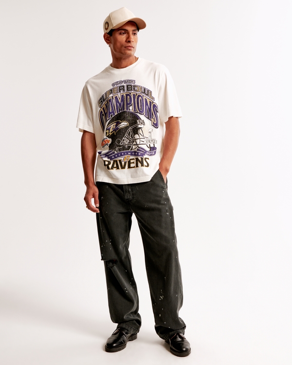 Baltimore Ravens Vintage-Inspired Graphic Tee, Cream view 1