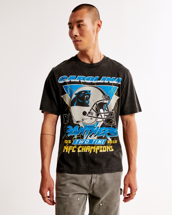 Carolina Panthers Vintage-Inspired Graphic Tee, Black view 2
