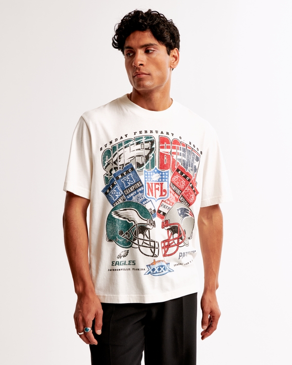 Super Bowl Vintage-Inspired Graphic Tee, Cream view 1