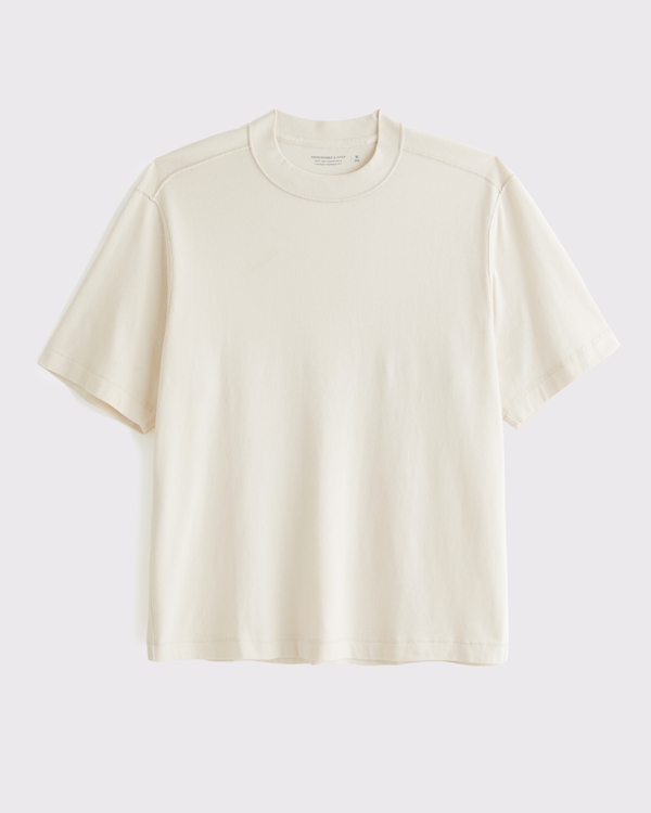 Vintage-Inspired Tee, Warm Beige view 2