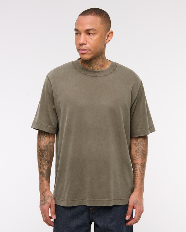 Vintage-Inspired Tee, Earthy Olive view 1