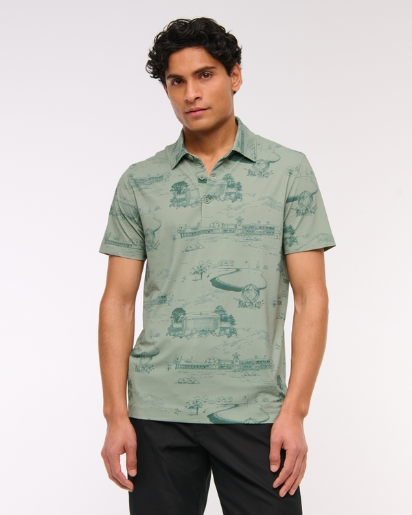 Memorial Tournament Performance Polo, Green Pattern view 1