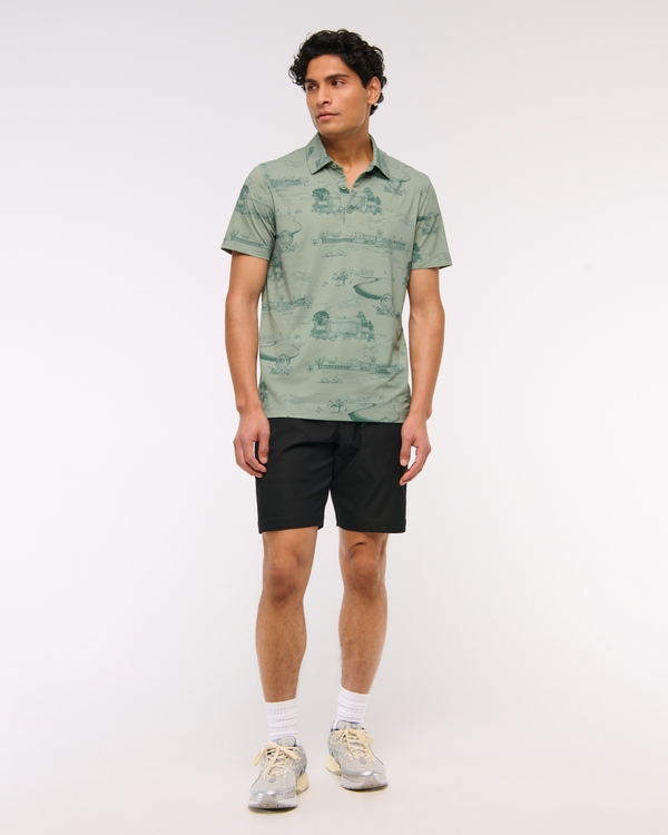 Memorial Tournament Performance Polo, Green Pattern view 2