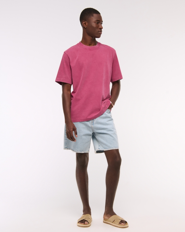 Premium Heavyweight 2.0 Tee, Dark Pink Wash view 2
