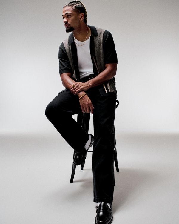 Baggy Workwear Jean, Black Wash view 2