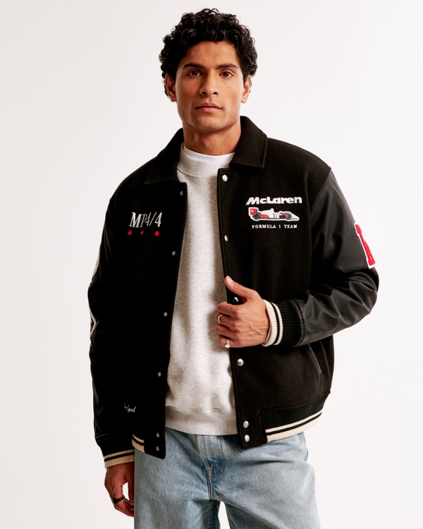 McLaren Varsity Bomber Jacket, Black view 2