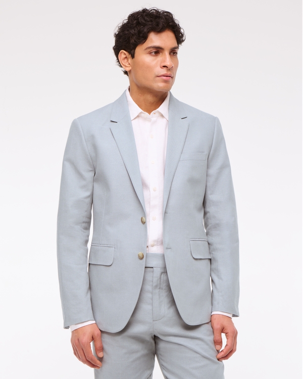 The A&F Collins Tailored Classic Blazer, Light Blue view 1