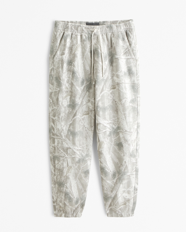 Essential Cinched Sweatpant, Light Gray Camo view 1