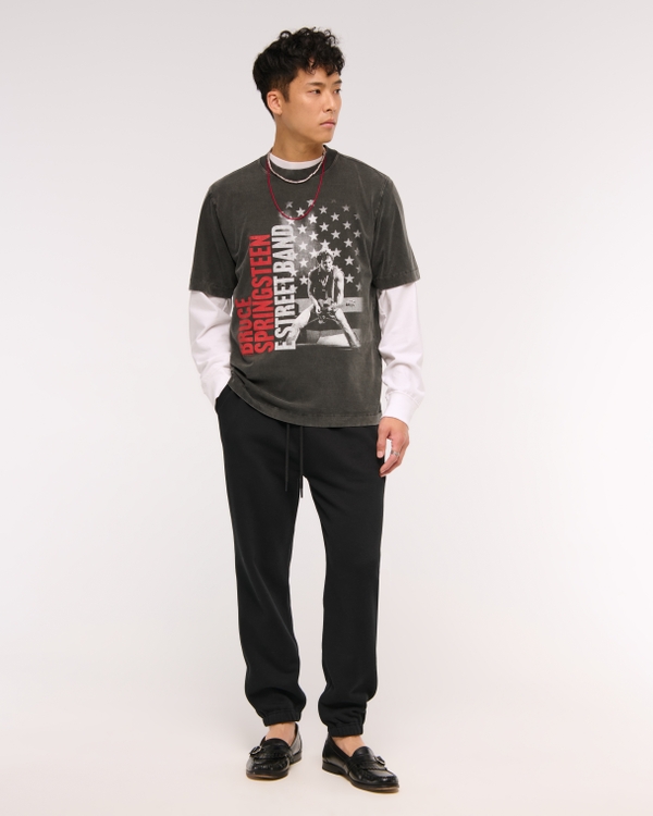 Essential Cinched Sweatpant, Black view 1