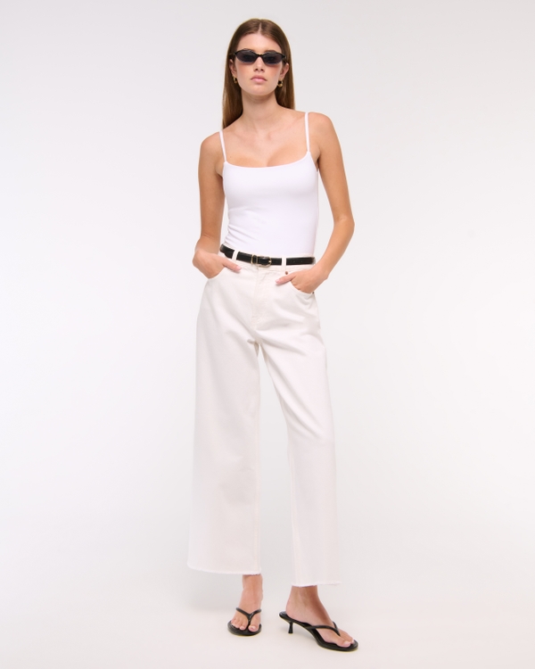 Bra-Free 90s Cami Bodysuit, White view 2