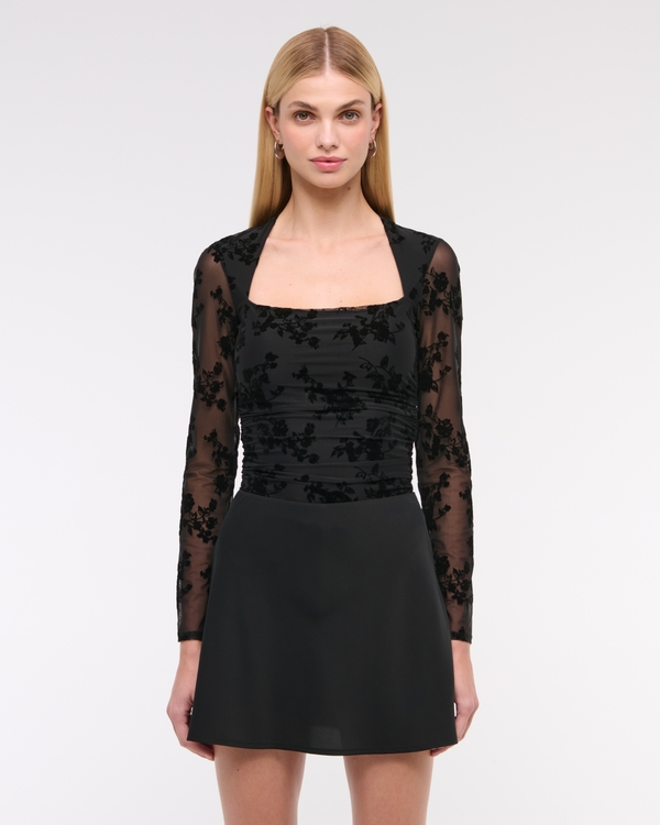 The A&F Sienna Mini Skort, Black view 1