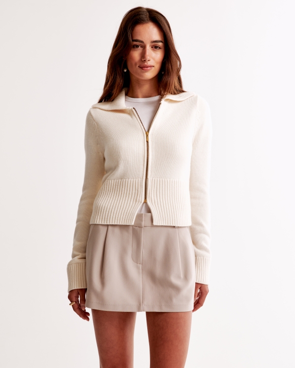 Mid Rise Pleated Mini Skort, Ash view 1