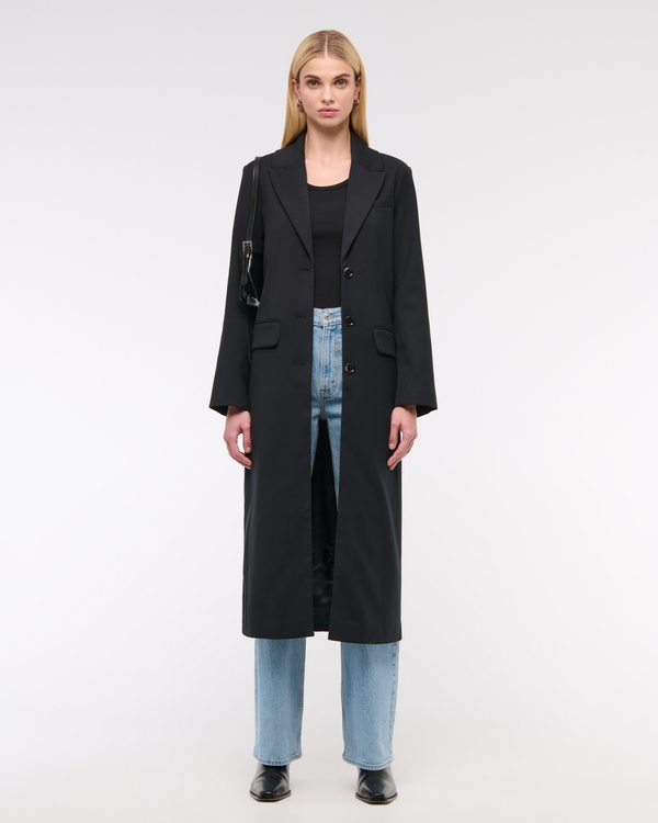 Suiting Topcoat, Black view 1