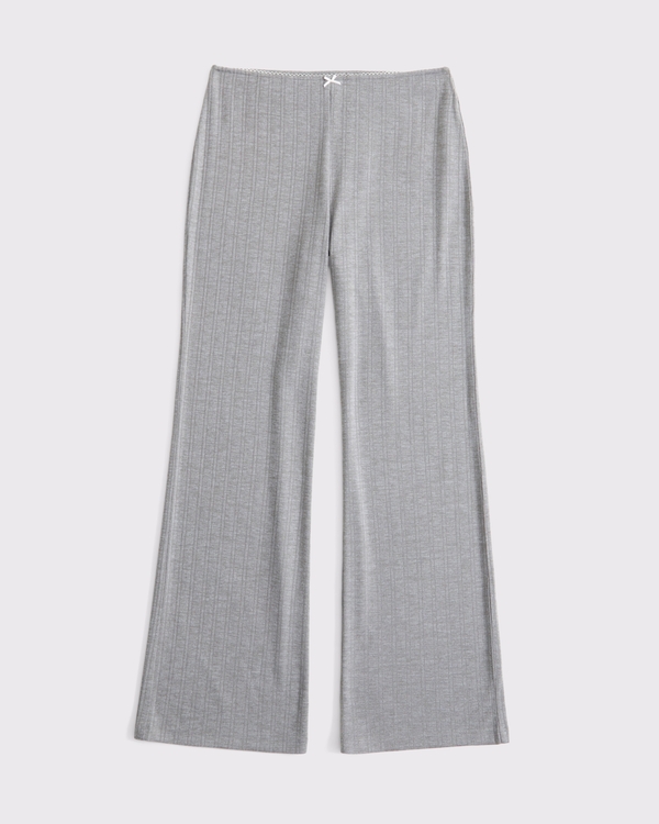 Pointelle Boot Pant, Gray view 1