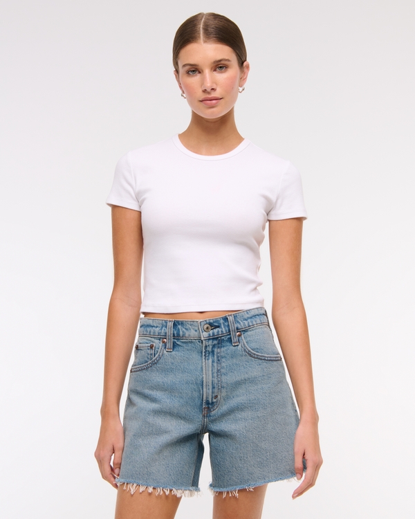 High Rise Dad Short, Medium Wash view 1
