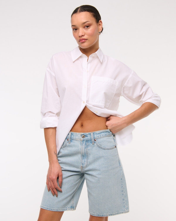 Mid Rise Jort, Light Wash view 1