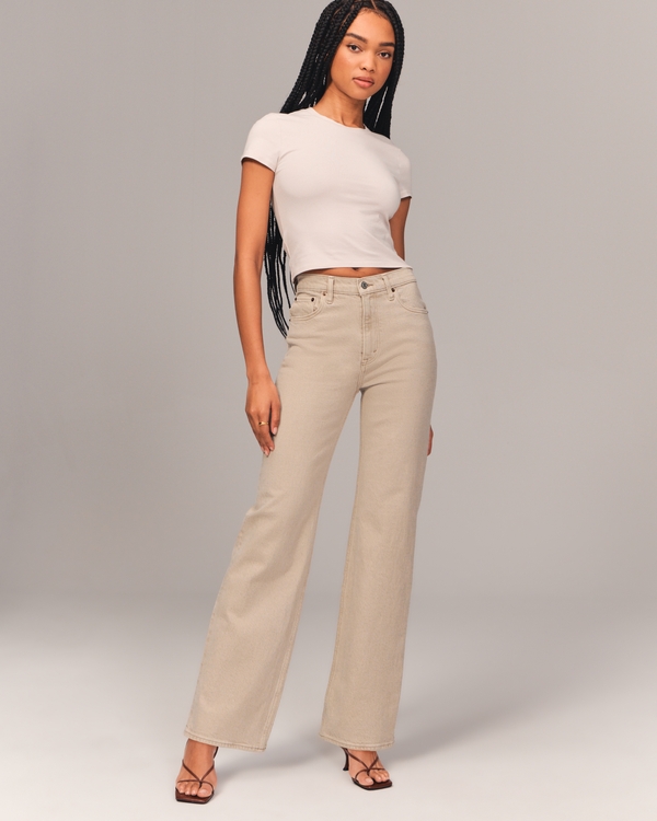 High Rise 90s Relaxed Jean, Oat view 1
