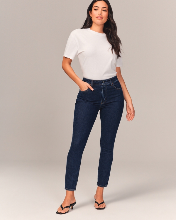 Curve Love High Rise Super Skinny Ankle Jean, Super Dark view 1