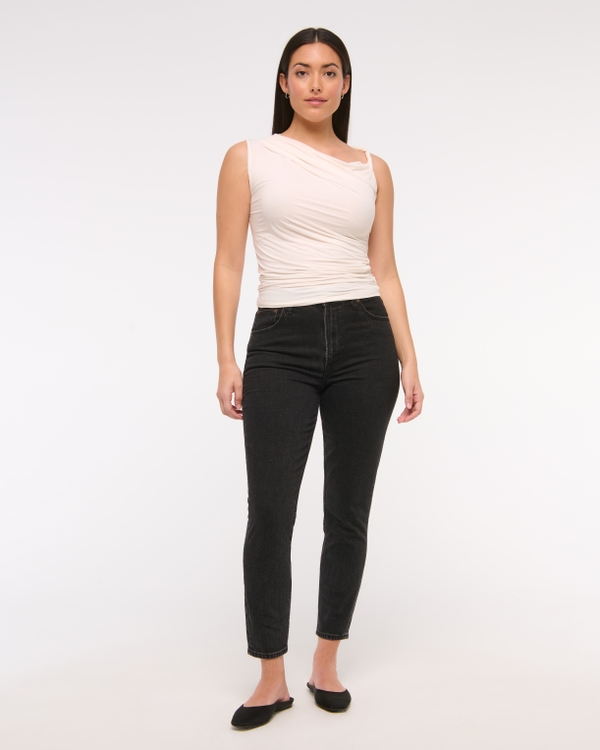 Curve Love High Rise Skinny Jean, Black view 1