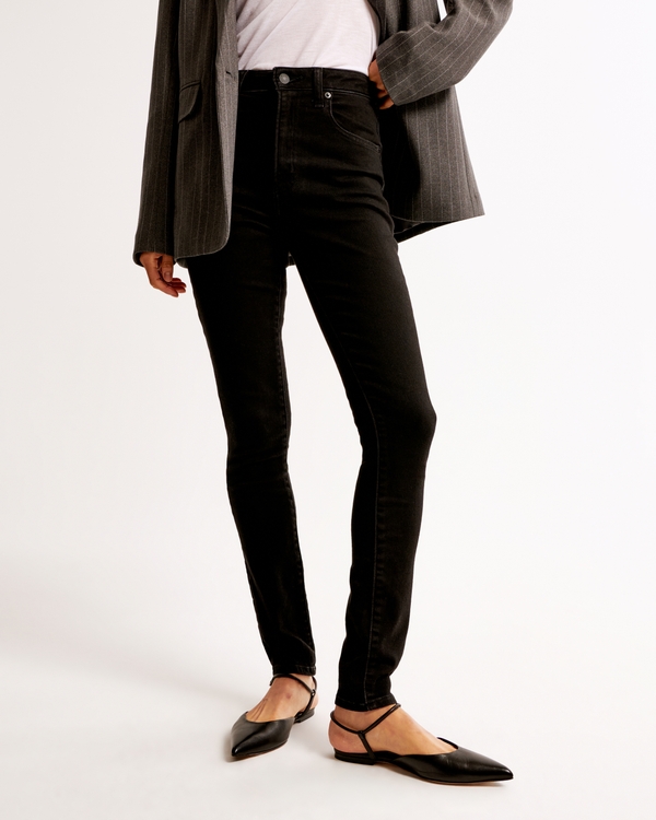 High Rise Super Skinny Ankle Jean, Black view 2