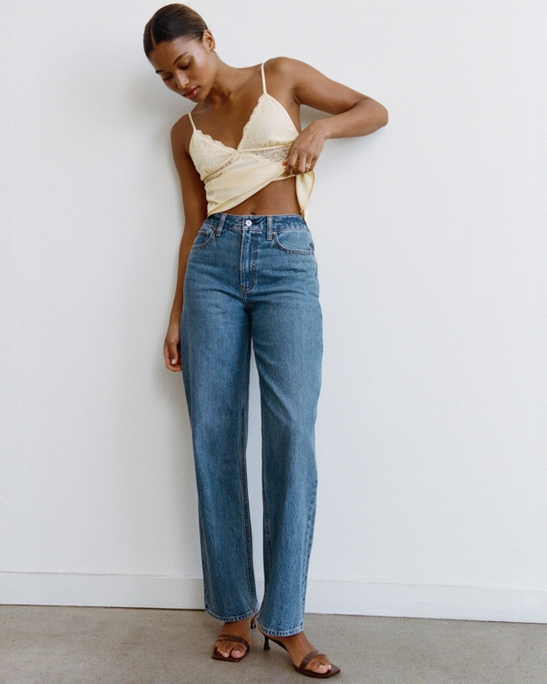 Curve Love High Rise Loose Jean, Medium Wash view 1