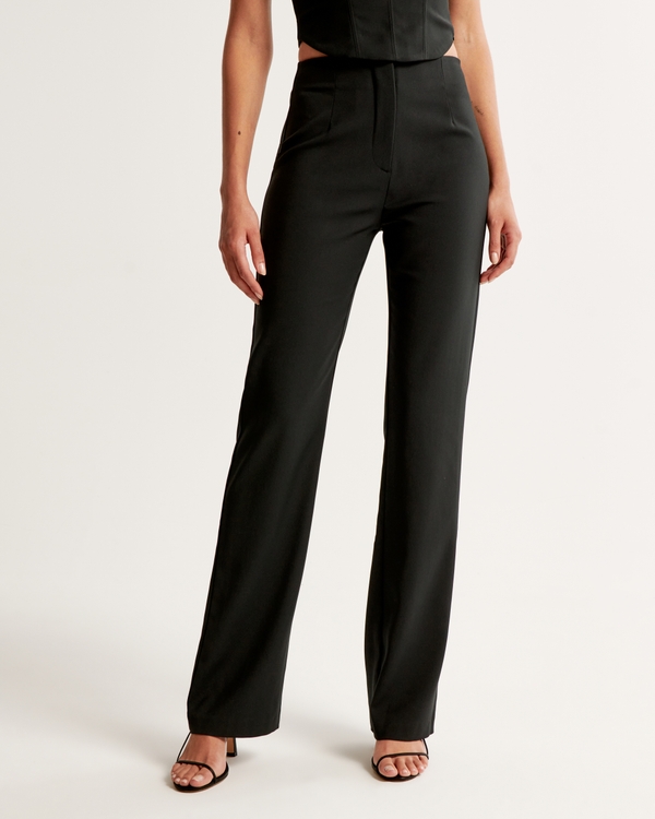 High Rise Slim Boot Trouser, Black view 2