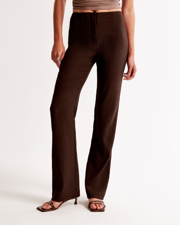 High Rise Slim Boot Trouser, Coffee view 2