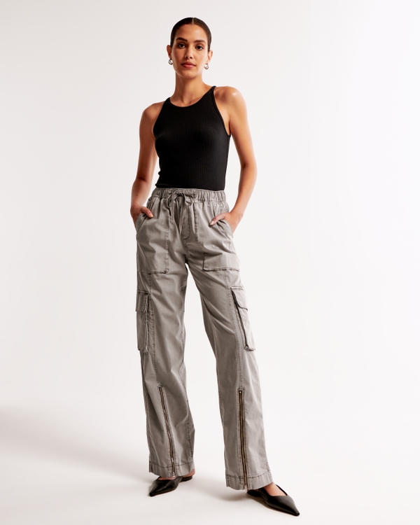 Baggy Cargo Pull-On Pant, Frost Gray view 1