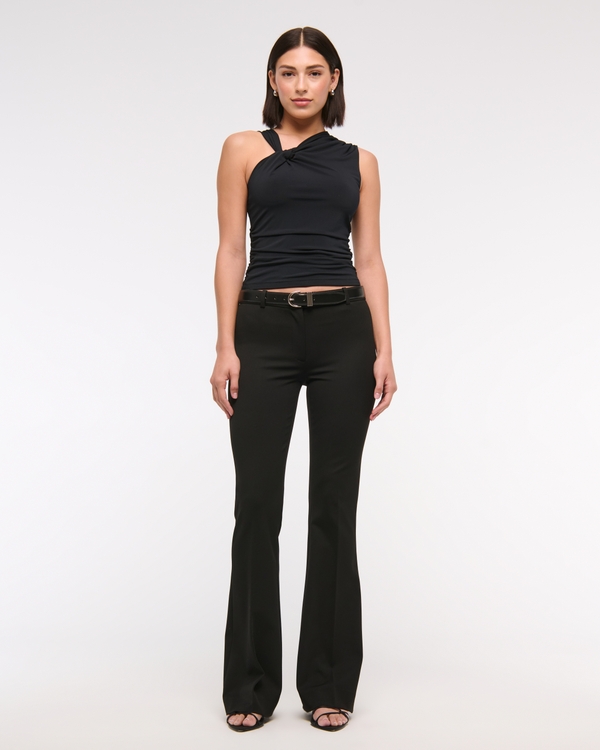Low Rise Stretch Slim Boot Pant, Black view 1