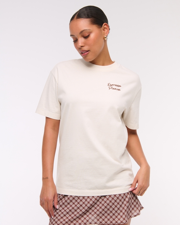 Oversized Espresso Martini Graphic Tee, Cream view 2