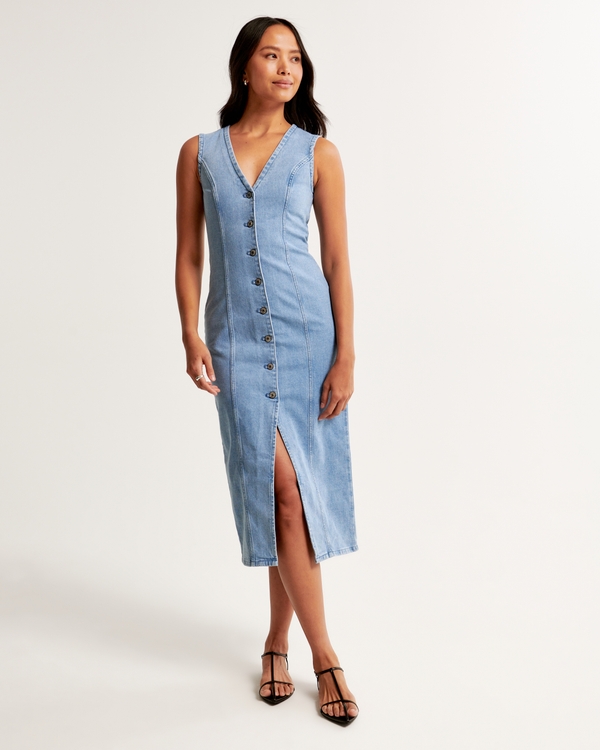 The A&F Mara Vest Midi Dress, Medium view 1