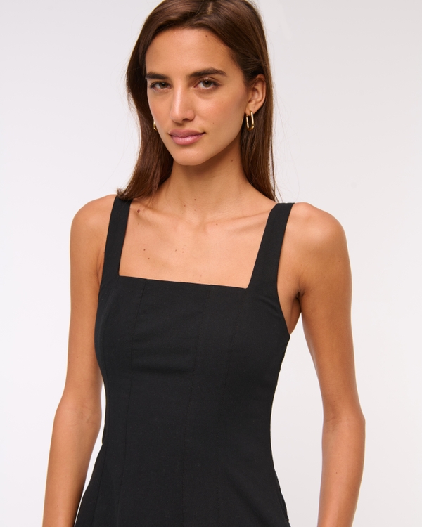The A&F Mila Midi Dress, Black view 2