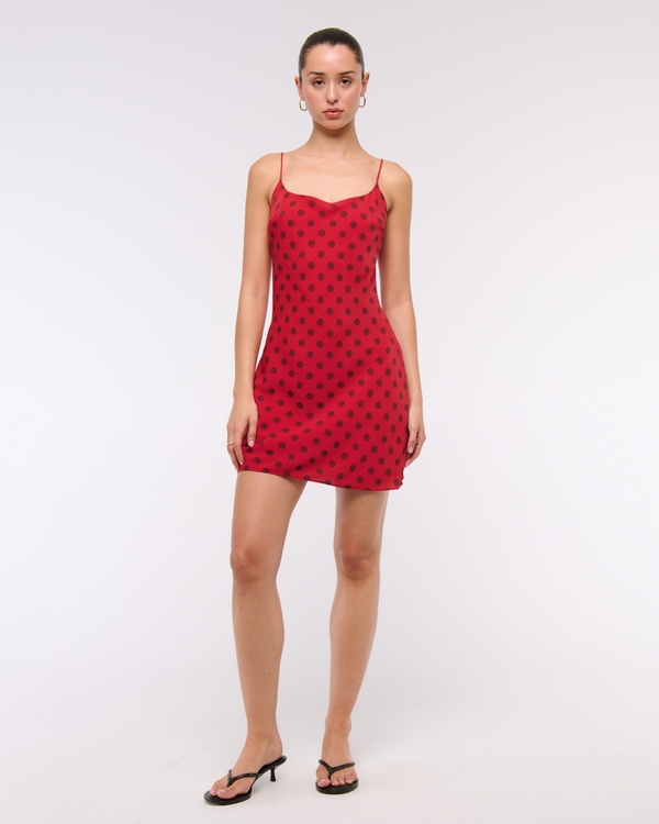 The A&F Julia Slip Mini Dress, Red Dot view 2