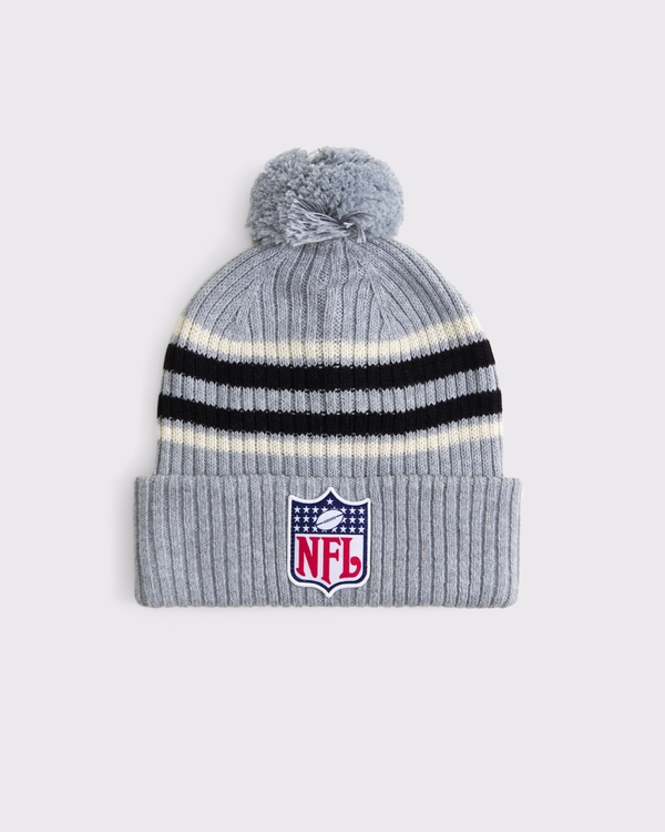 nfl pom beanie, Gray view 1