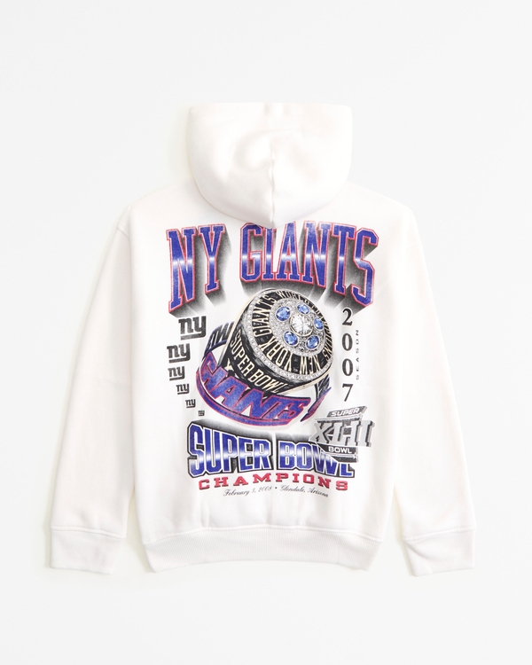 new york giants graphic popover hoodie, Cream view 2