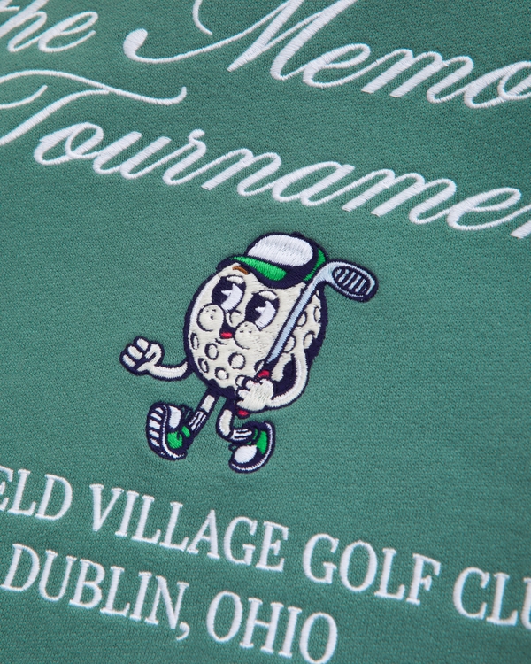 memorial tournament graphic crew sweatshirt, Green view 2