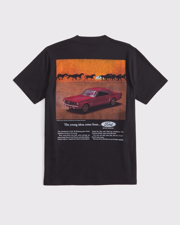 mustang graphic tee, Dark Gray view 1