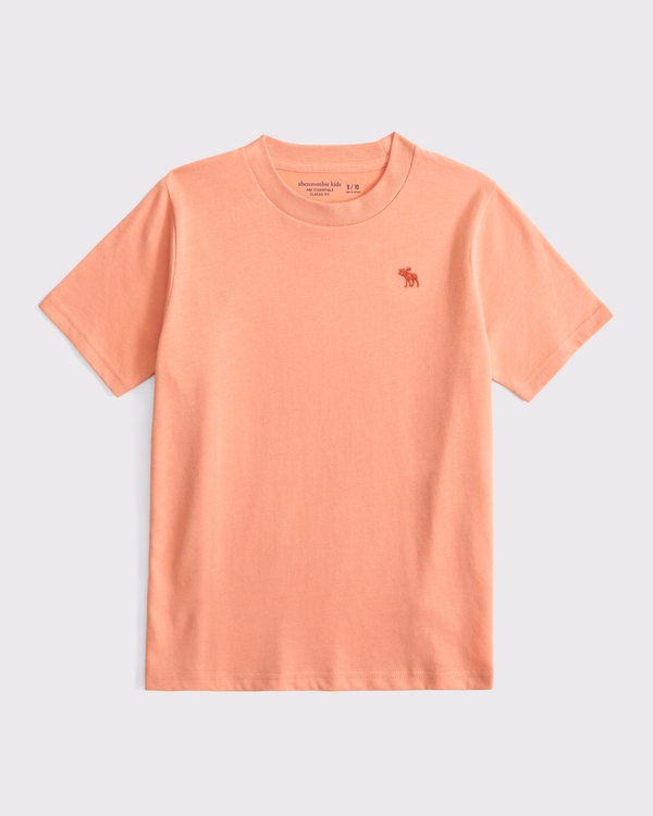essential icon crew tee, Orange view 1