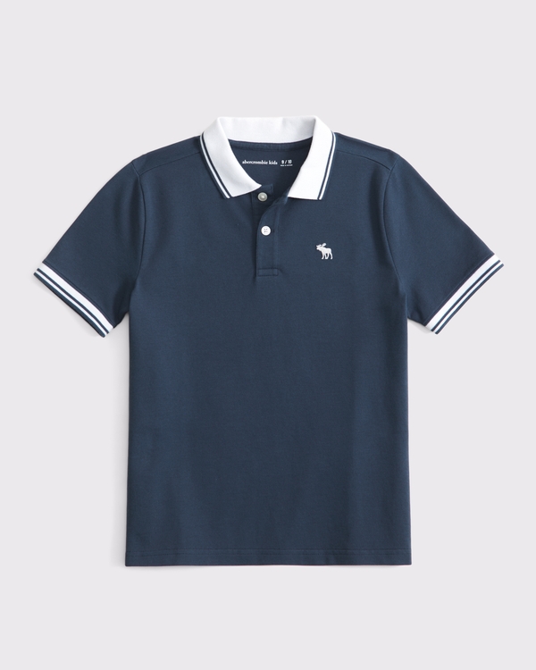icon pique polo, Navy view 1