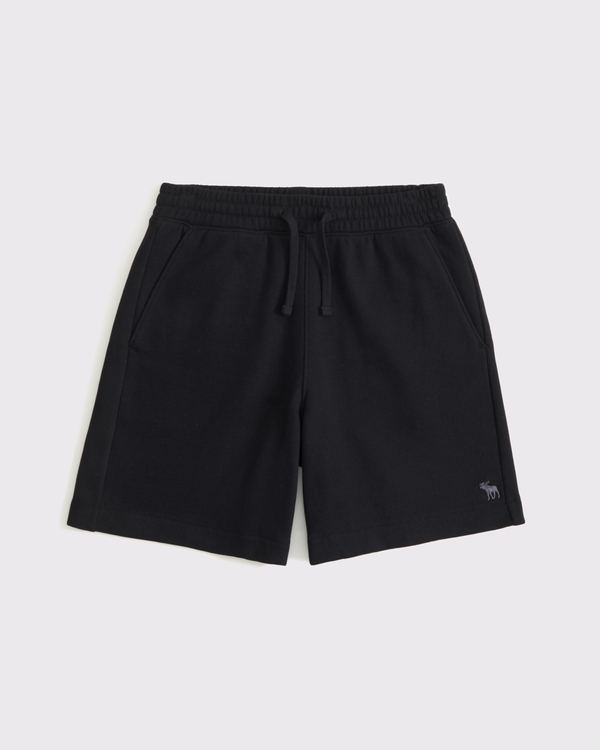 essential fleece icon shorts, Black view 1