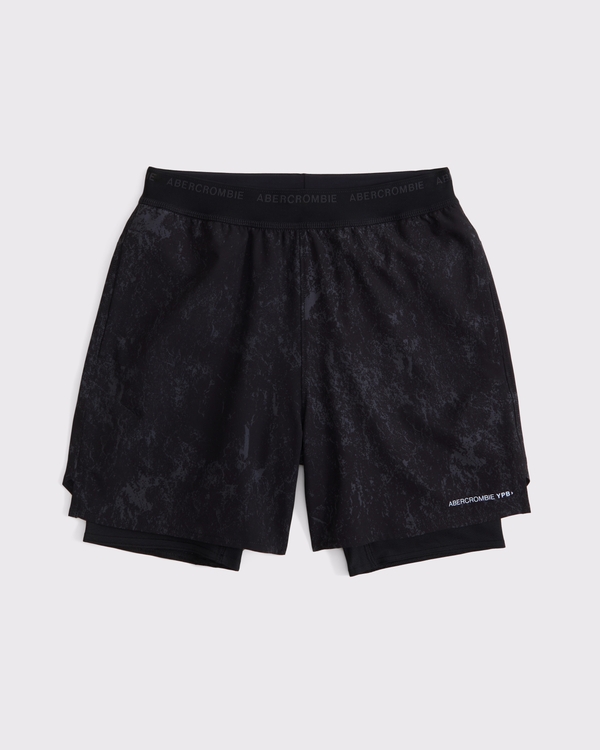 ypb motiontek twofer shorts, Black Pattern view 2